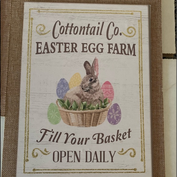 New 2 Cute bunny wall decorating signs 9 x 12" printed on MDF Baby child's room - Picture 2 of 6